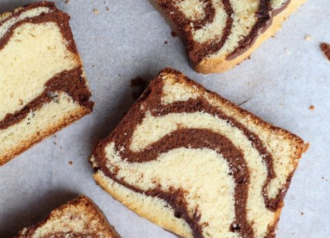 Recette Cake marbré chocolat – vanille