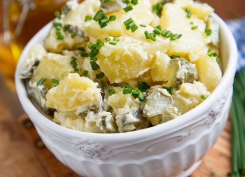 Recette Salade de pommes de terre végane au pesto de coriandre