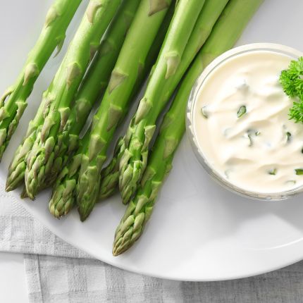 Asperges vertes et sauce blanche 