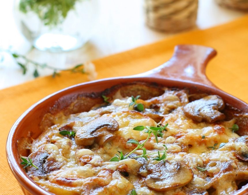 Gratin pommes de terre – champignons