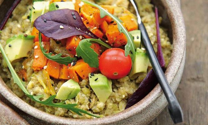 Kasha de quinoa aux petits légumes