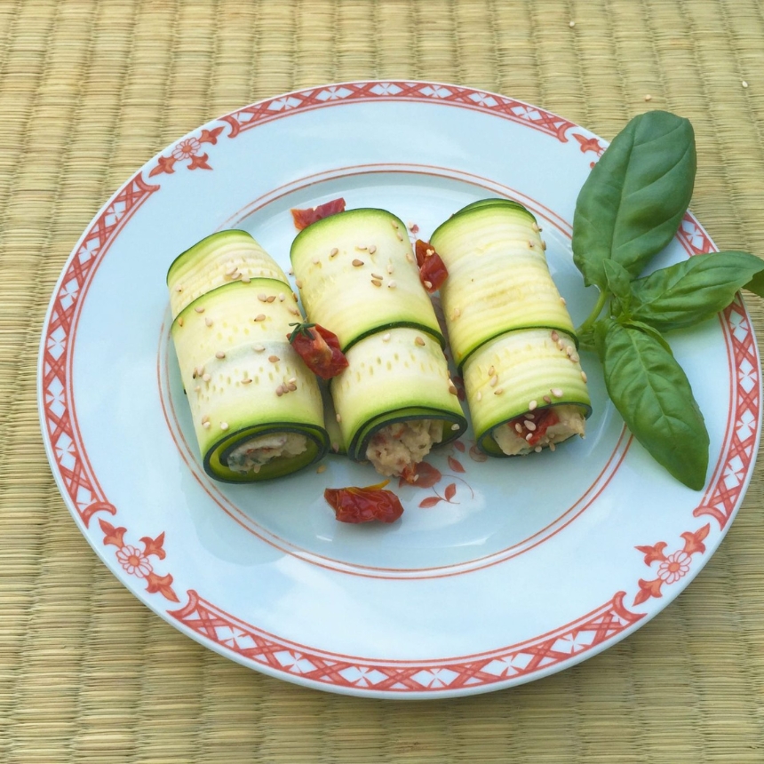 Recette Nems de courgettes crues aux saveurs du Sud