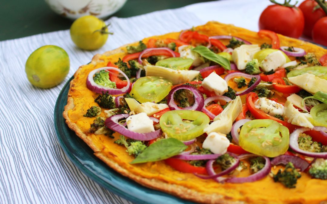 Pizza végane aux légumes de fin d’été
