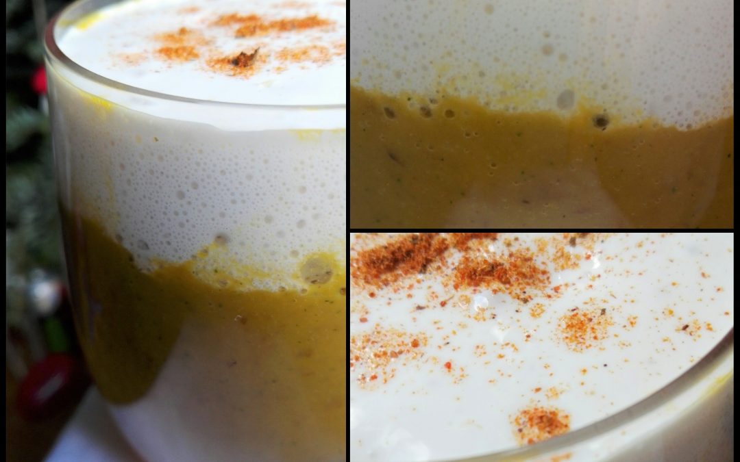 Cappuccino de légumes & mousse noisette au siphon
