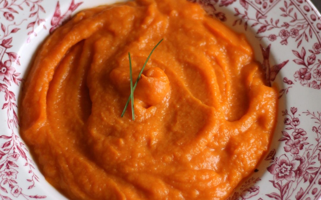 Purée de patate douce et carotte au lait de coco