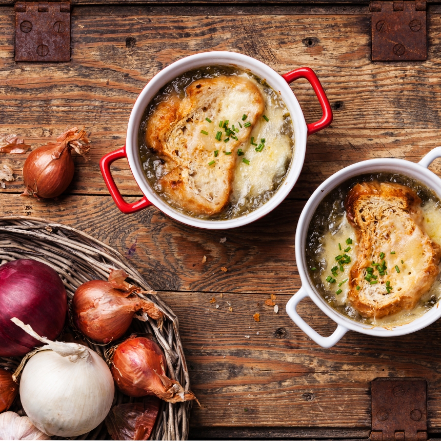 Recette Soupe à l’oignon gratinée végane