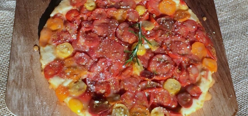 Tarte tatin de tomates cerises