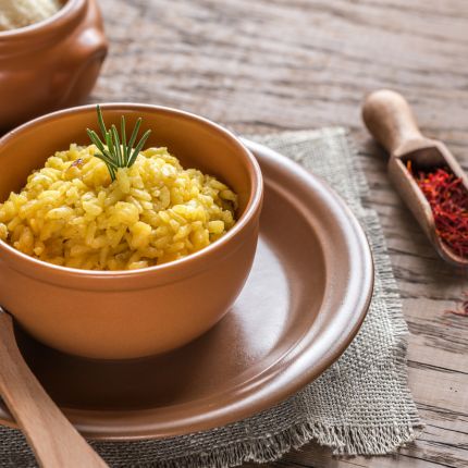 Recette Risotto végétal aux courgettes et au safran