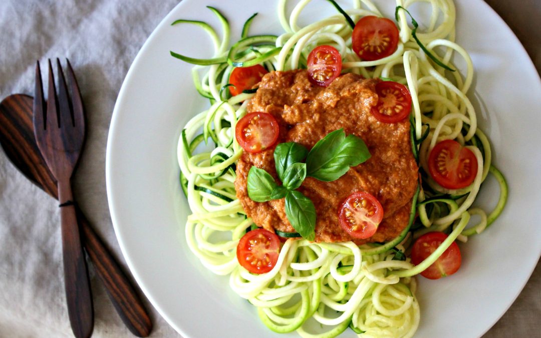 Spaghettis de courgette crue à l’italienne