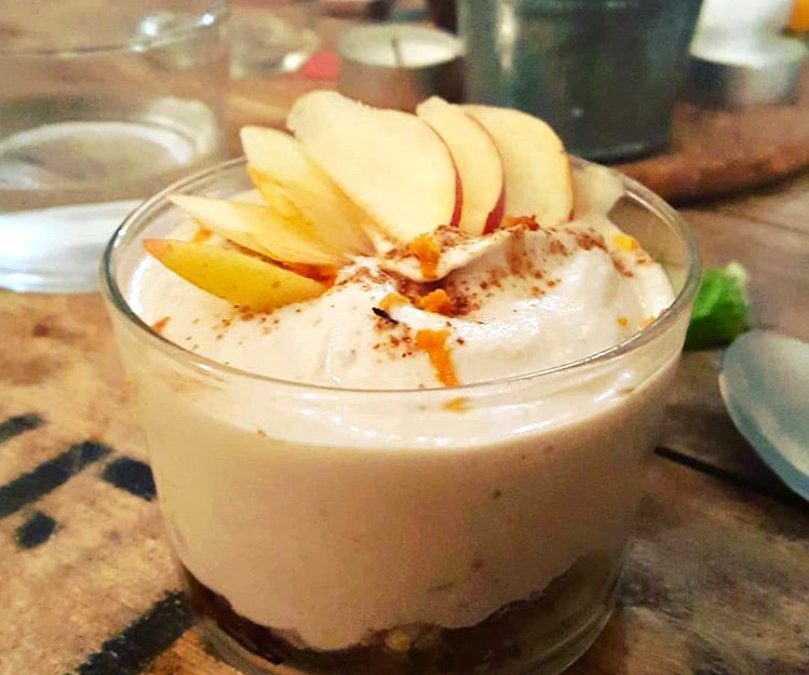 Verrine crue et fruitée à la poire