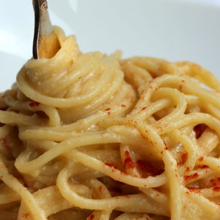 <span class="dquo">“</span>Spaghetti all’Alfredo” sans beurre ni parmesan