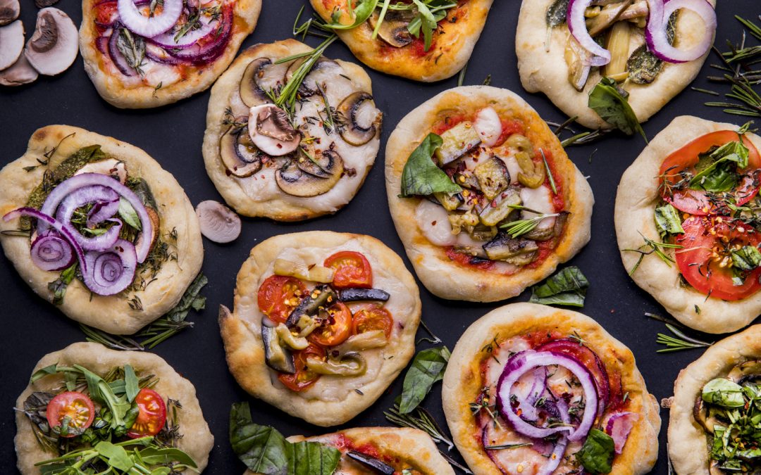 Pizza maison aux petits légumes