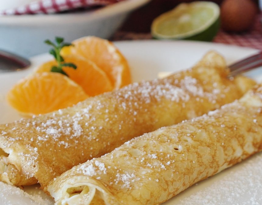 Crêpes véganes aromatisées à l’orange