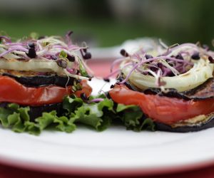 aubergine tomate barbecue vegan