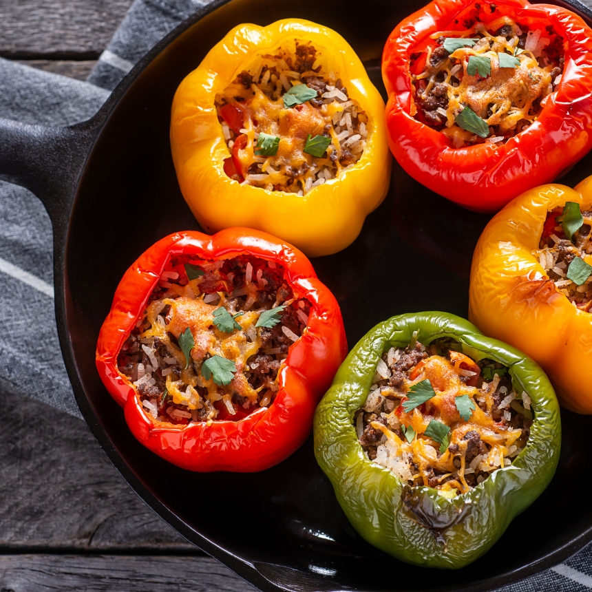 Recette Dolma végane (poivrons farcis)