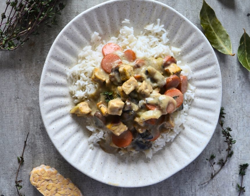 Blanquette de tempeh végétale