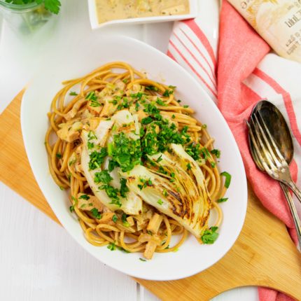 Carbonara au fenouil snacké