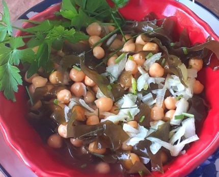 Recette Salade d&rsquo;algue kombu royal et de pois chiches
