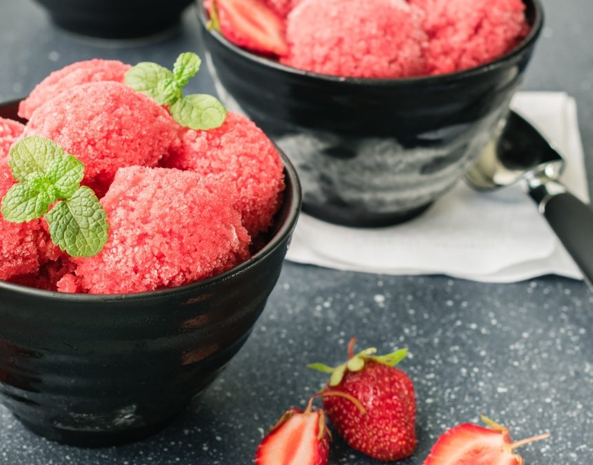 Sorbet aux fruits végétal