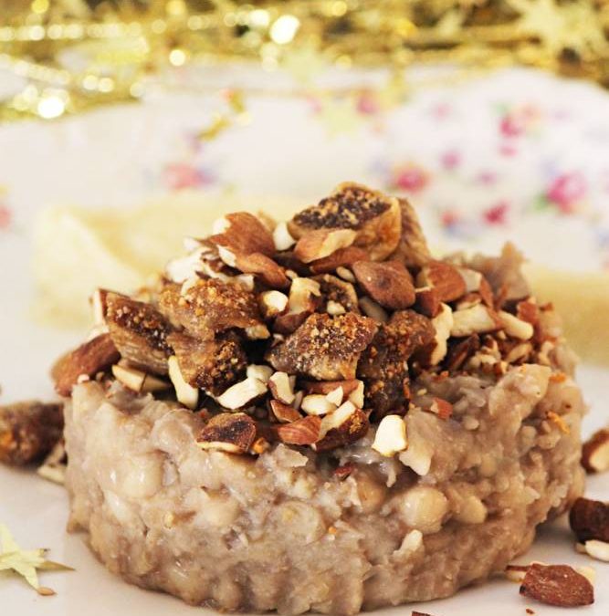 Haricots blancs fumés, fruits secs et mousseline de céleri