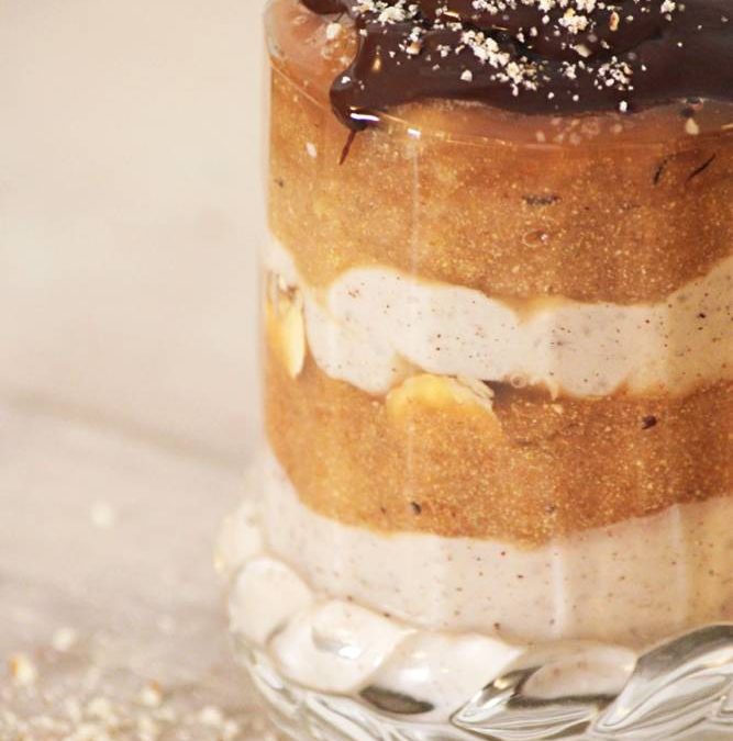 Irrésistibles verrines véganes noisette-poire-chocolat