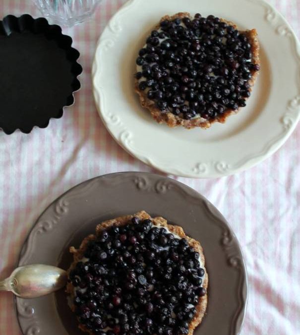 Tartelettes crues aux myrtilles véganes
