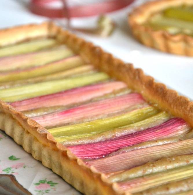 Tarte rhubarbe amande végane
