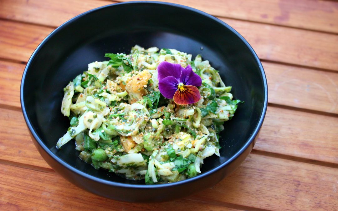 Salade crémeuse de fenouil, céleri et algues