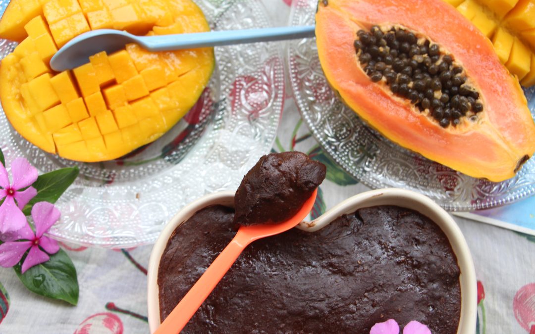 Pudding chocolat, pistache et patate douce