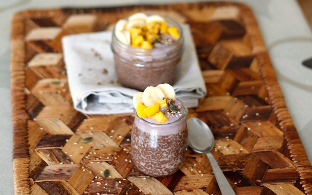 Overnight chia pudding au cacao