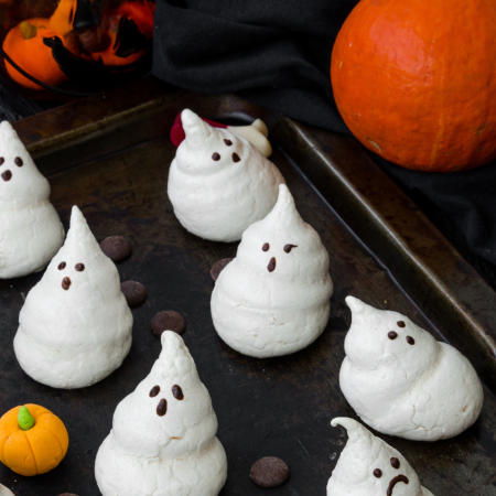 meringues véganes d'halloween