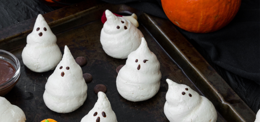 meringues véganes d'halloween