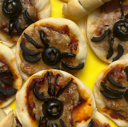 Mini pizzas d’Halloween