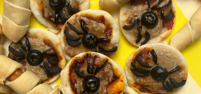 Mini pizzas d’Halloween