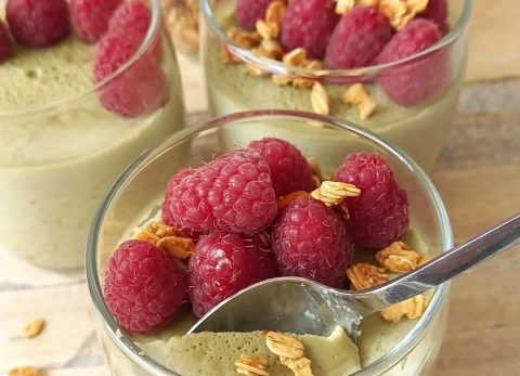 Recette Crème à la vanille et au thé matcha végane
