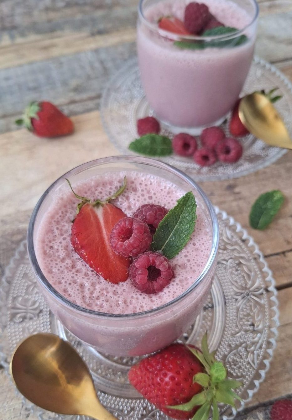 Recette Petites crèmes à la fraise végétales