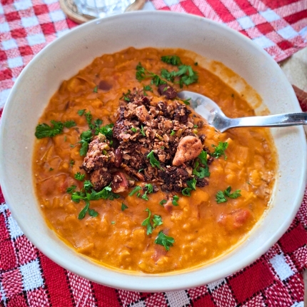 Soupe de lentilles corail