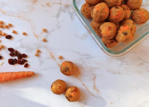 Recette Carrot cake balls aux pois chiches