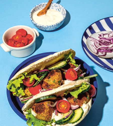 Recette Pain pita falafels et sauce yaourt