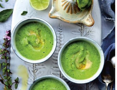 Recette Crème de courgette aux herbes fraîches, amande blanche et citron
